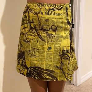Vintage John galliano newspaper skirt